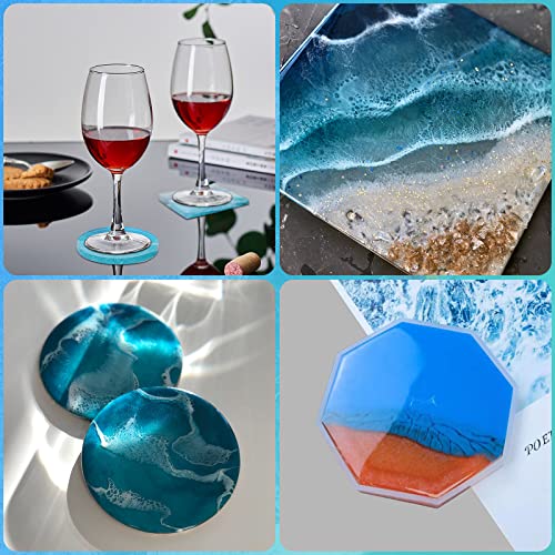 Kisrel CRM001 18 Pieces Resin Coaster Molds thumb #5