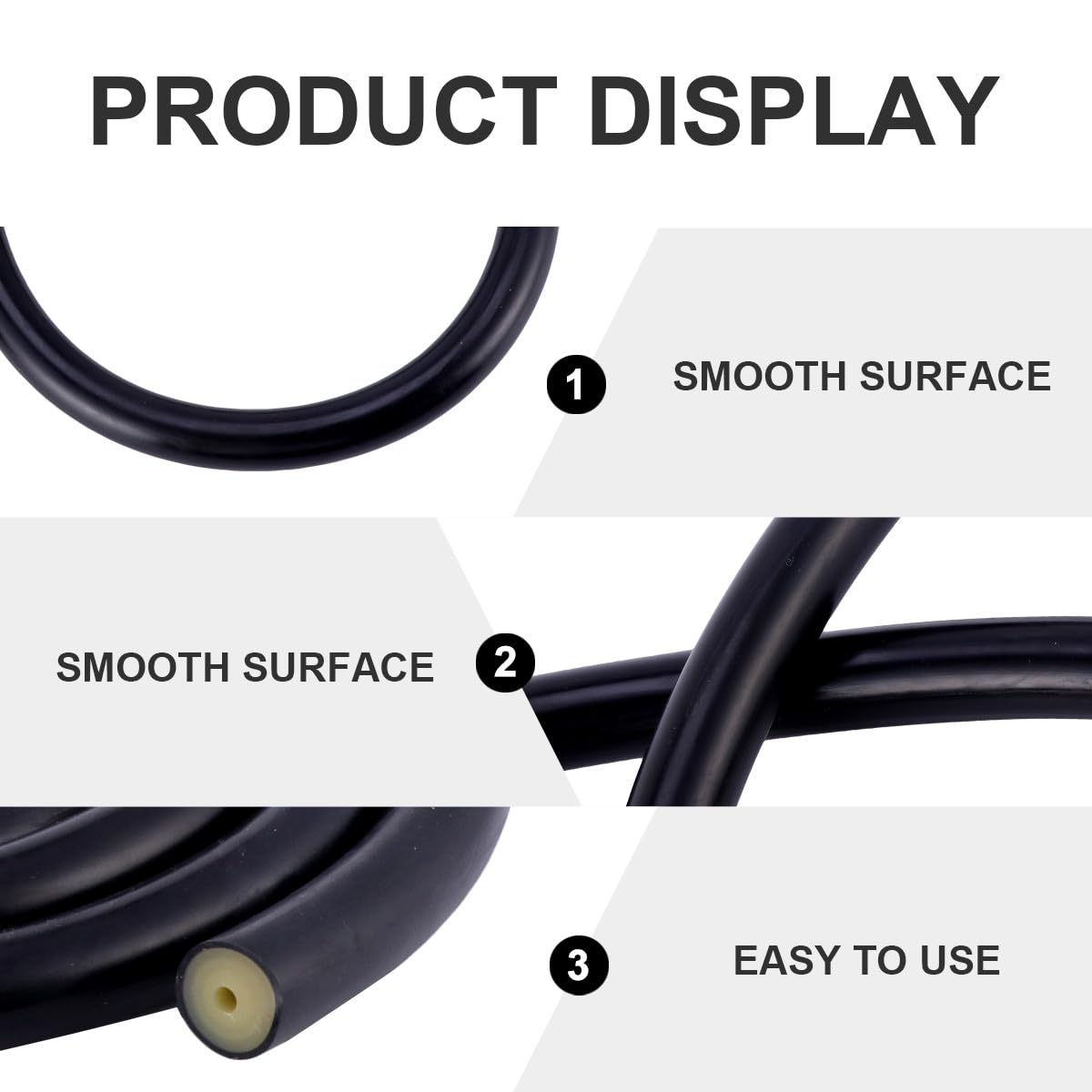 Accessoire Léger sous-Marine en de Latex Noir Chasse Naturel, Tube Élastique de 3x16 Mm de Pêche