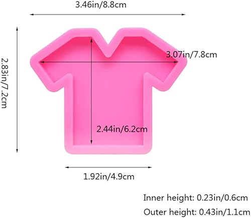 Miniatura 2 de Nifocc Molde de silicona para camisetas, moldes de fundición de ropa, encantos de resina epoxi para hacer manualidades – 2 piezas