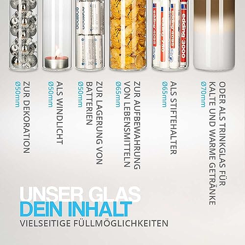 Tuuters - Set di 2 portacandele per interni ed