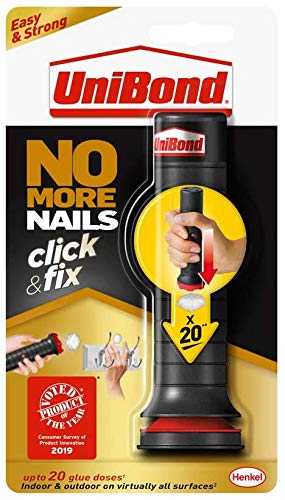 Unibond 2 X No More Nails Click&Fix, Easy-to-Use Instant Grab Adhesive, Ready to Use Mounting adhesive, Pre-Dosed Strong Glue for Light DIY, 1 x 30g Doses