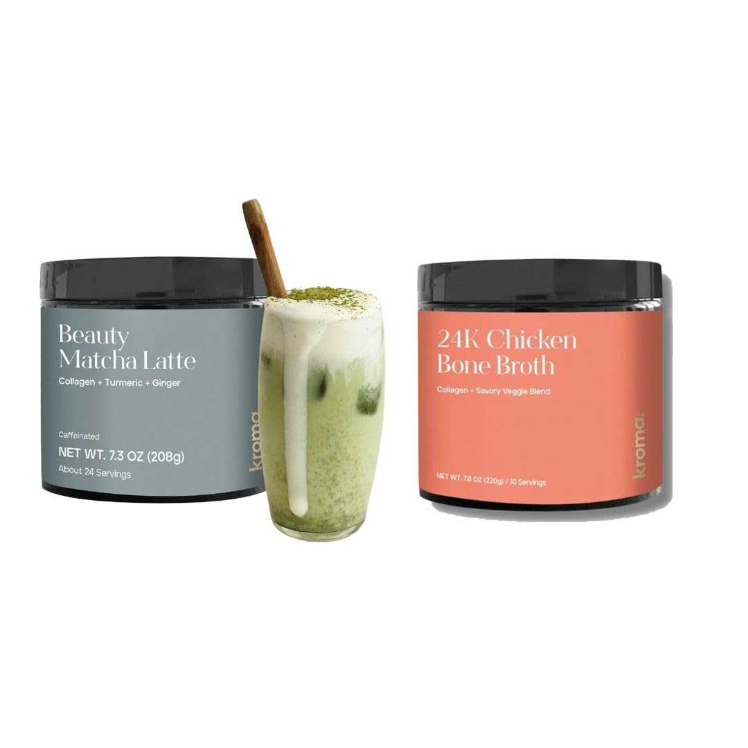 Kroma Daily Ritual Kit Ceremonial Matcha Chicken Bone Broth Clean Energy Gut Health Dairy-Free Gluten-Free Keto Friendly