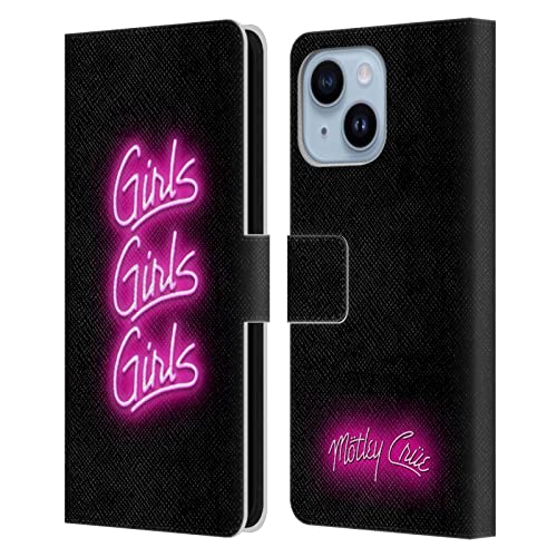 Housse iPhone 14 Plus Motley Crue Étui Cuir pour Sorties et Concerts