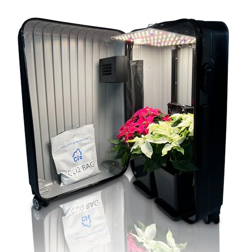 Bonsanto Tragbare Growbox im Kofferformat NEO V3.0, Diskretes Mini-Gewächshaus mit Bonsanto LED, Leisem Aktivkohlefilter, Optimierte Belüftung, Komplettset mit Erde, 3,2 L Töpfen & Dünger Bonsanto Tragbare Growbox im Kofferformat NEO V3.0, Diskretes Mini-Gewächshaus mit Bonsanto LED, Leisem Aktivkohlefilter, Optimierte Belüftung, Komplettset mit Erde, 3,2 L Töpfen & Dünger