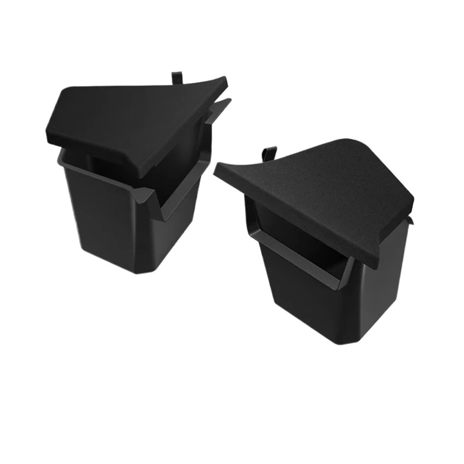 Lhdktee Cargo Cover For Tesla For Model Y For Juniper 2025 Rear Trunk Side Storage Box Cargo Organizer TPE Bin Box Flocking Mat Partition Board Rear Trunk Parcel Shelf(Bins with Lids)