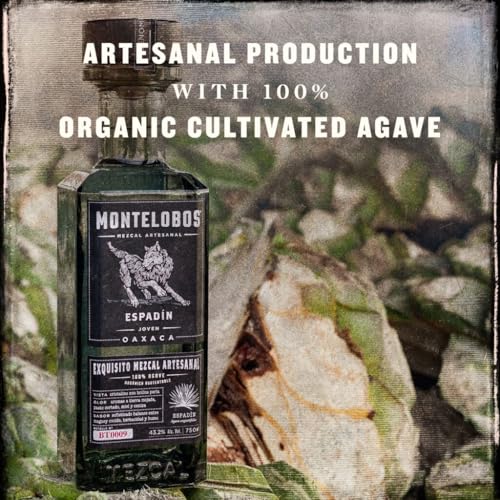 Montelobos Espadin Mezcal | 100% aus Agave Espadín | rauchig, pflanzliche Noten | 1x 0,7 l 43,2% vol