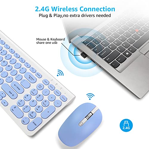 LeadsaiL Set tastiera e mouse wireless, tastiera