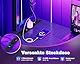 Coleshome Gaming Tisch L Form mit LED & Steckdosen, 115 × 80 cm Reversibel Gaming Schreibtisch mit Ablageregalen, Eckschreibtisch mit Aufbewahrungstasche für Homeoffice und Gaming, Schwarz