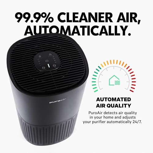 puroair 240 hepa air purifier for home large rooms - covers up to 1000 sq ft - filters up to 999 of pollutants smoke pollen dust - quiet hepa air filter - air purifiers for bedroom