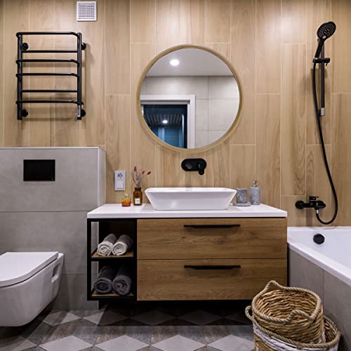 Bamboo Wall Mirror 18 Inch Round Mirror Bathroom Mirror Circle Mirror With Natural Bamboo Frame Make Up Mirror Vanity Mirror Entryway Living Room Bedroom #TOP5