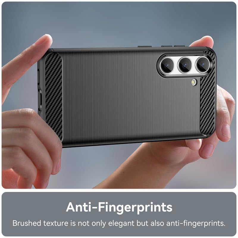 Image of Hybrid Carbon Fiber Back Case for Samsung Galaxy S24 (Black)