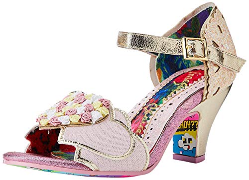 Irregular Choice Darling Bud, Zapatos de tacón con Punta Abierta para Mujer, Rosa (Pink B), 38 EU