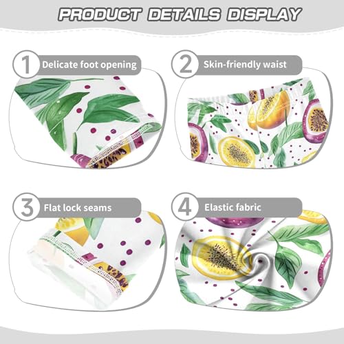 Wusikd Watercolor Passion Girls' Leggings Toddler Doodles Fruit Kids Yoga Pants Dance Active Tights 4T3