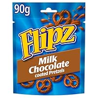 McVitie’s Flipz Milk Chocolate Brezel, knusprige Salzbrezeln mit Milchschokolade, Salzgebäck mit süß-salzigem Geschmack für einzigartigen Knabberspaß, 1x90 g