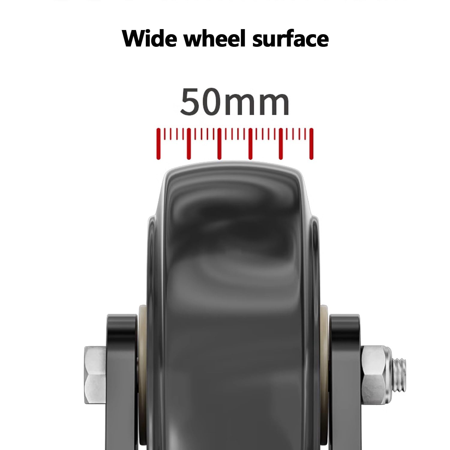125/150/200mm Roulette Charge Lourde Lot de 4 3000kg Capacité de Charge, Transport Industriel Roue avec Frein, Silencieux roulettes TPR pour Chariot/Bench(2*Swivel+2*Brake,8in(200mm))