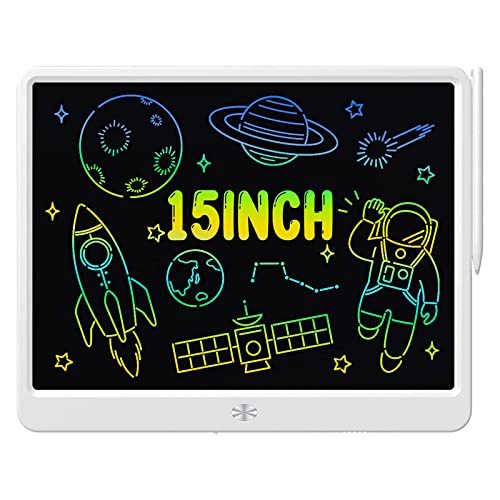 Proffisy LCD Writing Tablets, 15 Inch Colorful E-Writing Pad, Paperless MeMo E-Note Board for Kids Drawing, Learning, Portable Elecrtonic Handwriting Board for Home School Office (White) Proffisy LCD Writing Tablets, 15 Inch Colorful E-Writing Pad, Paperless MeMo E-Note Board for Kids Drawing, Learning, Portable Elecrtonic Handwriting Board for Home School Office (White)