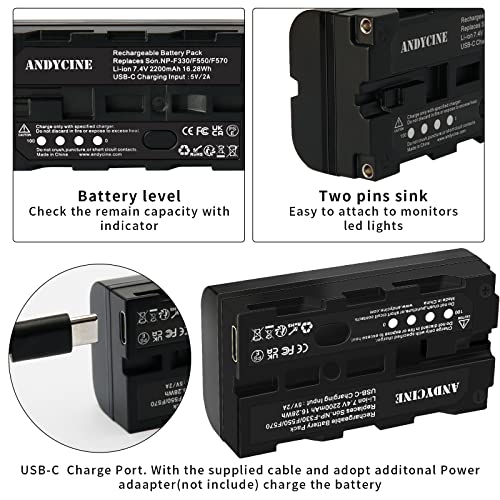 Feelworld F6+Battery+ Integrated Battery Charger + Micro&Mini Hdmi Cords 5.7Inch Fhd Ips On Camera 4K Hdmi Monitor With Swivel Arm And 8V Dc Power Output Black #TOP2