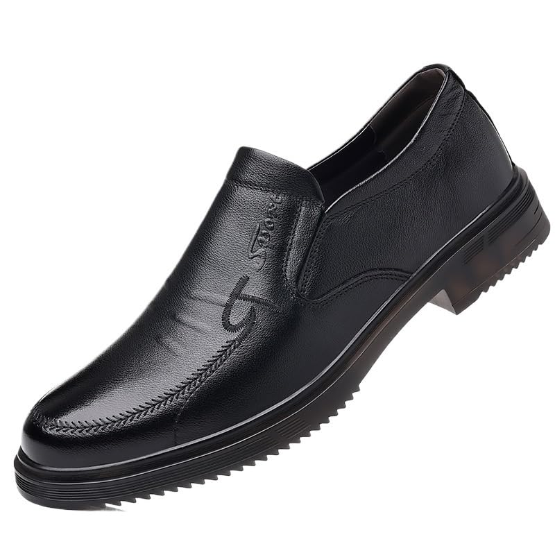Men's Casual Slip On Loafers Breathable Shoes Soft Men Lightweight Driving Toe Uniform Dress and Work Shoe Slip Resistant(9.5)