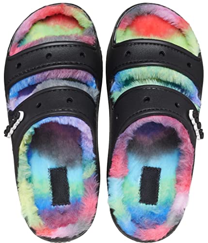 Image of Crocs Unisex Classic Cozzzy Sandal Black /Multi 2 Men /4 Women