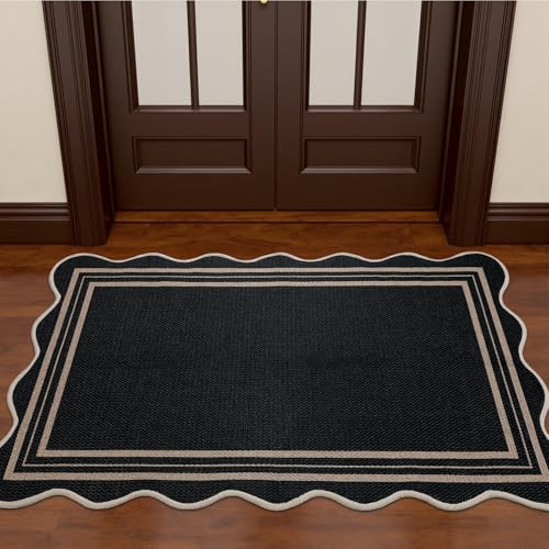Tapete decorativo de yute EDIMENS 2x3 pies negro miniatura 5
