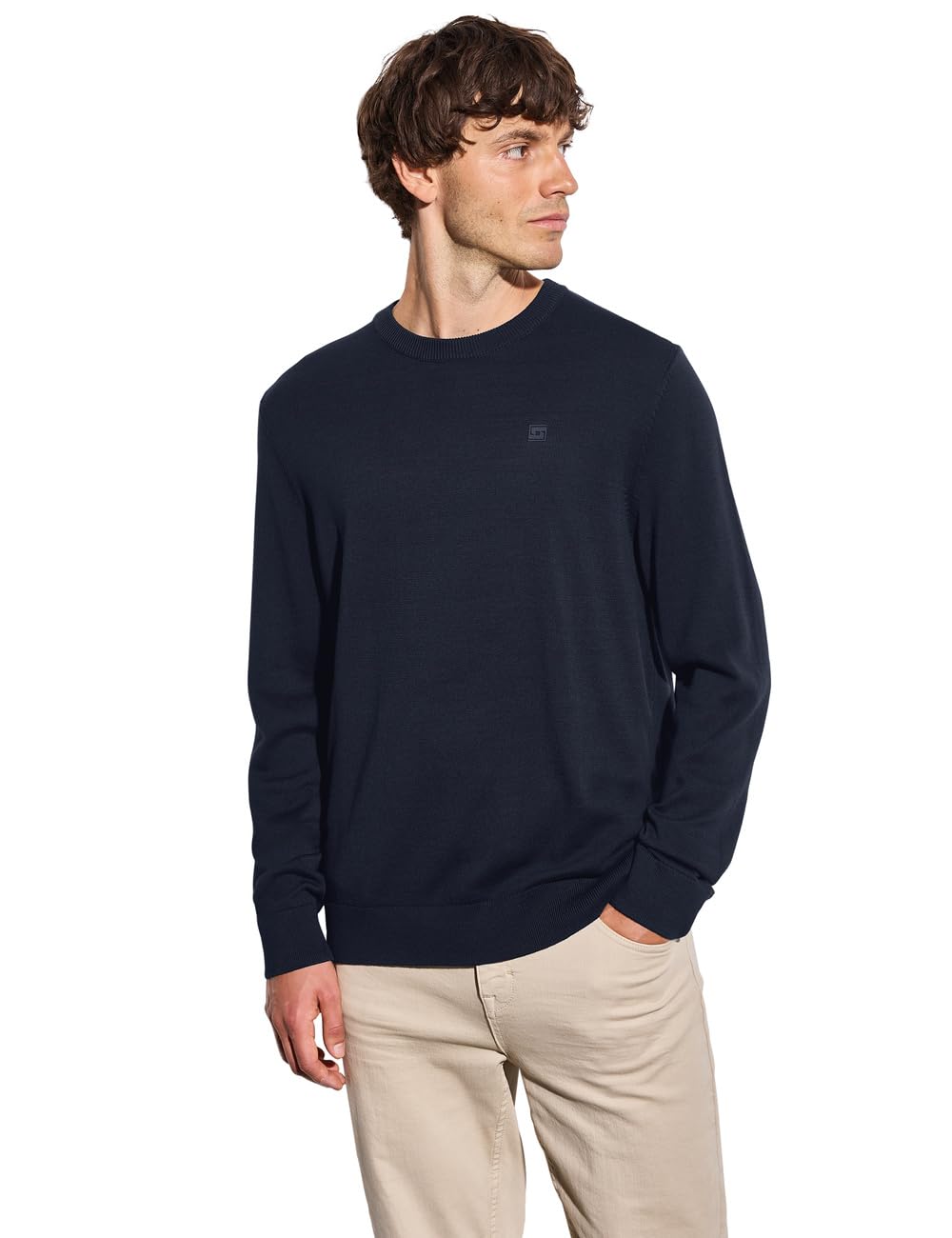 Street One MEN Herren Basic Baumwoll Pullover