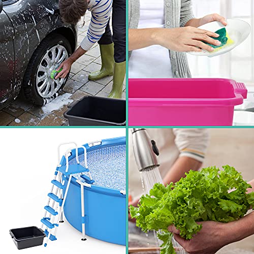Hausfelder VIELZWECK Wanne und Schüssel 2er Set 11l. eckig - einsetzbar als Fußwanne, Waschschüssel, Spülschüssel, Spülwanne - Image 4