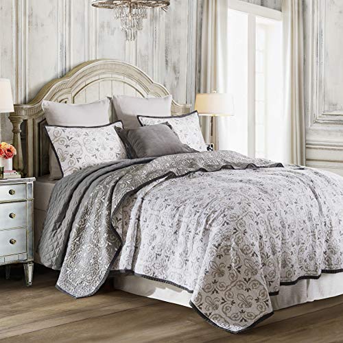 H Hiend Accents QN2012-TW-OC Hiend Accents Fleur De Lis 2 Piece Quilt Set cover