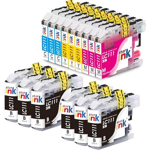 Amazon.co.jp: ブラザー 対応 LC111-4PK 互換インク （6BK/3C/3M/3Y
