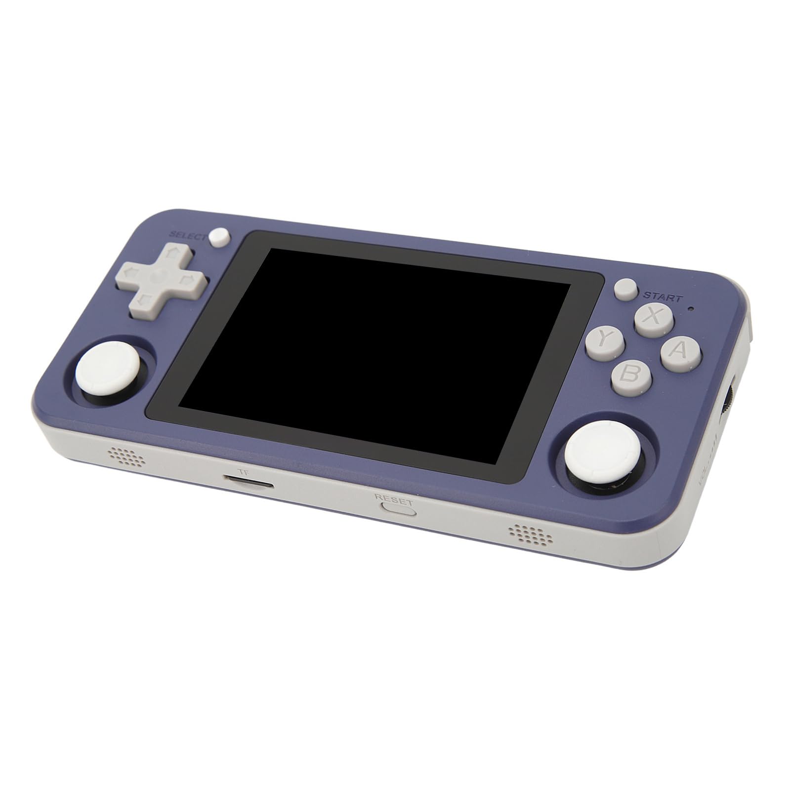 Cryfokt Retro-Handspielkonsole, RK3326 Quad Core Tragbare Spielkonsole, Handspielmaschine mit 3,5-Zoll-IPS-Bildschirm, 3500-mAh-Akku für N64 CPS1 CPS2 FBA (Purple)