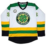 Ross The BOSS Rhea ST John's Shamrocks Hockey Jersey with EMHL Patch Stitch (38, White)