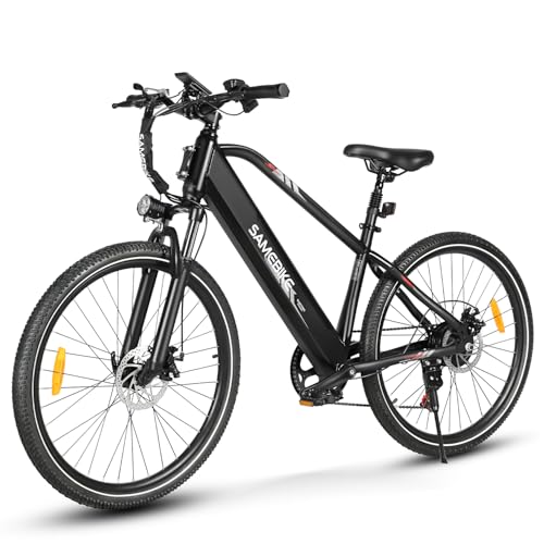 SAMEBIKE Bicicleta Eléctrica Adulto 27.5' 90km Autonomía 250W Motor 50N·m par 540Wh batería Pantalla LCD 7 velocidades Electric Mountain Bike Doble suspensión para Hombres & Mujeres (Negro)