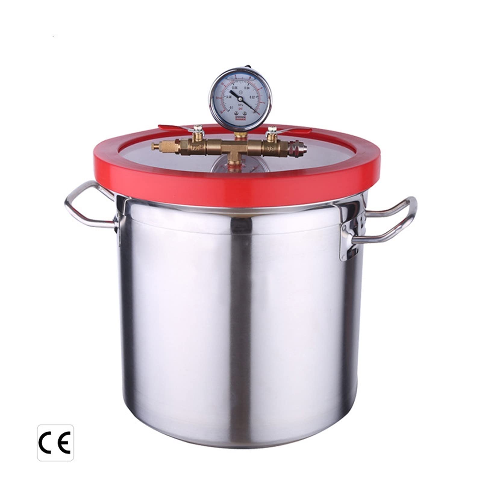 Vakuumpumpe Edelstahl-Vakuumkammer 2/3/5 Gallonen Mit 3cfm Vakuumpumpe Entschäumerfass For Epoxidharz-AB-Kleber 9L/12L/20L mit ausgezeichneter Wärmeableitungsleistung(3Gal RS-1)
