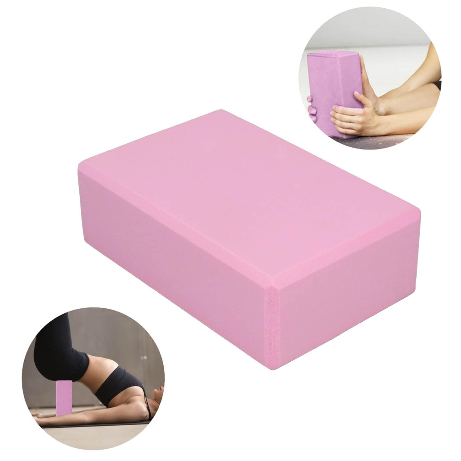 Pink Yoga Block, Foam 2 Pack Foam Travel Yoga Pilates Blocks Stability Non-slip Blocks for Meditation Pilates YogaOther Postpartum Care