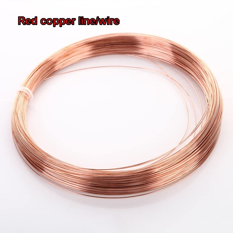 5M/2M/1M Diameter 0.2/0.3/0.4/0.5/0.6/0.8/1/1.2/1.5/1.8/2/2.5/3/4/5 Mm Copper Line T2 Copper Red Copper Line Bare Wire 99.90% (Size : OD 5mm 1meter)