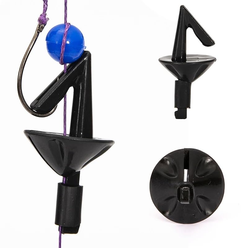 80 accesorios de plástico para pesca con clips portacebo miniatura 4