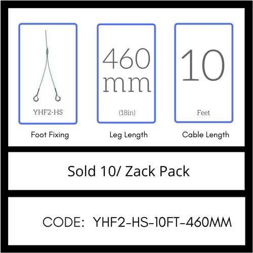 GRIPPLE No. 2 x 10' Y-Hook Hangers (YHF2-HS-10FT-460MM) Pack of 10, USA Made