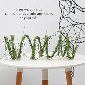 118 inch small green artificial tree branches grapevine garland ivy willow vines plants fake cherry blossom tree trunk twigs for wall hanging forest room home wedding new year decoration  urban country home decor