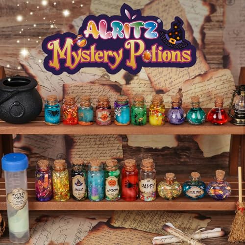 Alritz-Mystery-Potions-Kit-for-Kids-20-Magic-Mix-Witch-Potion-Bottles-Happy-Decorations-Ornaments-Pumpkin-Table-Craft-Toys-Gift-for-Boys-Girls-Age-6-7-8-9-10-11-Indoor-Outdoor-Christmas-Party-Decor