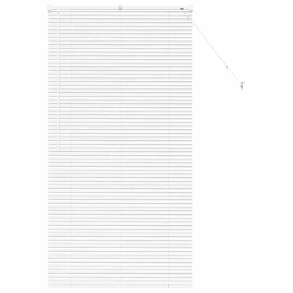 vidaXL Venetian Blinds Height Adjustable White 175 x 90 cm Aluminium, Modern Rectangular Aluminum Blinds, Adjustable Indoor Window Treatments, Light Control Privacy for Home Decor, Office