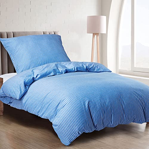 HENGWEI Bettwäsche 140x200 aus 100% Baumwolle Atmungsaktive Kuschelige Bettwäsche-Sets für Allergiker mit Reißverschluss,Bettbezug 140 x 200 +...