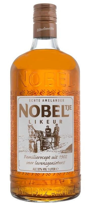 1 Flasche Amelander Nobeltje Likeur Likör 32% 1000ml + Space Riegel von Onlineshop Bormann