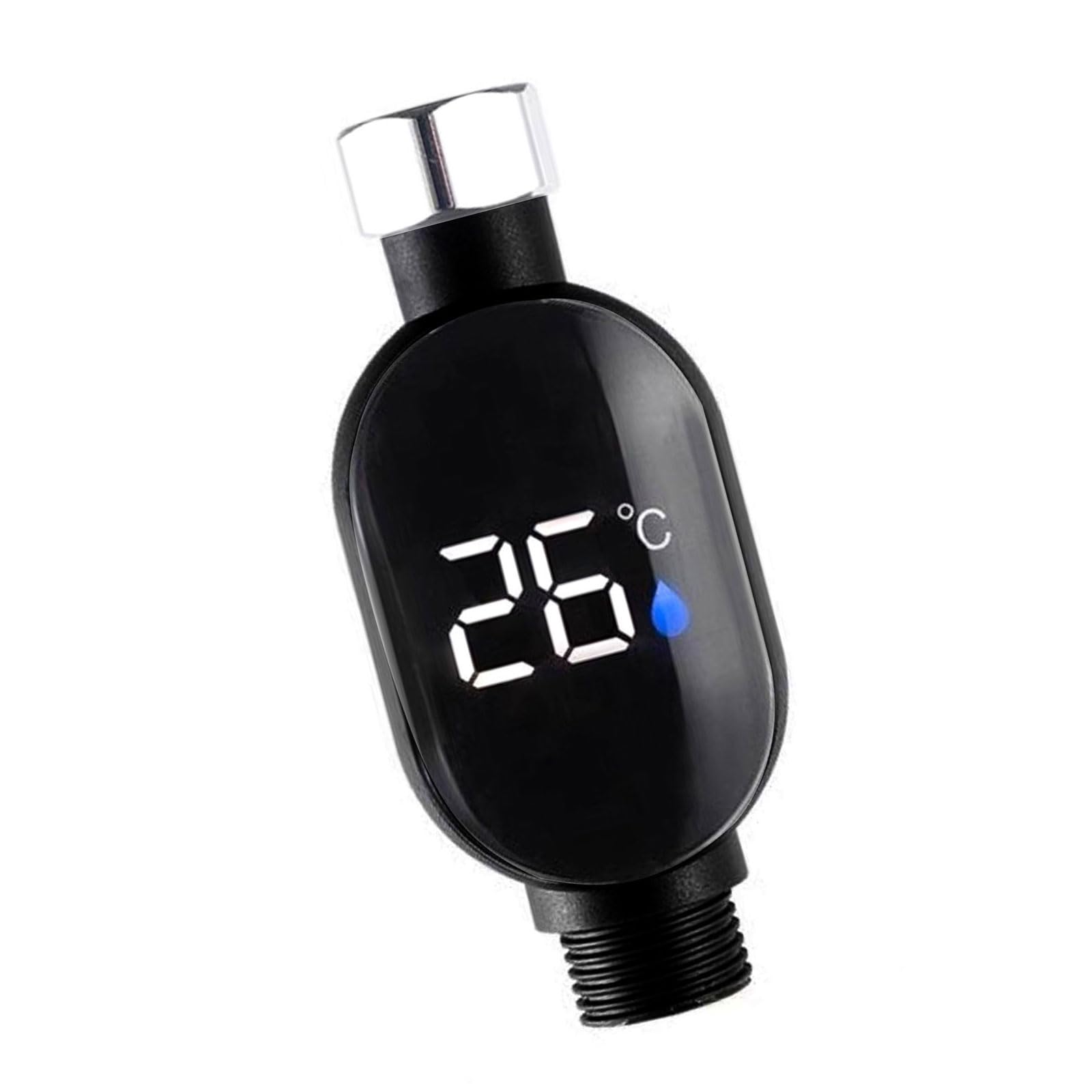 Photo 1 of Led Shower Water Temperature Thermometer, Real-time Led Display Touch Control Shower Thermometer, Waterproof Universal Bathroom Temperature Monitor