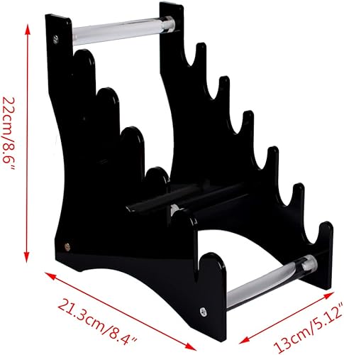 Miniatura 2 de WANLIAN Soporte de daga Soporte para cuchillos de caza Soporte de cuchillo de hoja fija Soporte de exhibición de mesa de acrílico sostiene 6
