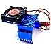 Hot Racing MH550TE06 Blue Multi Mount Fan Heat Sink 36mm Motors, Blue