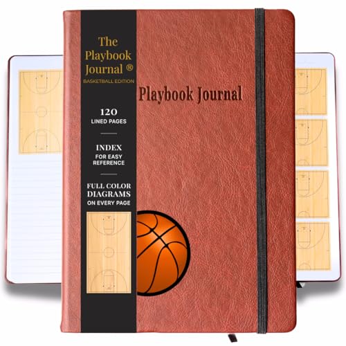 The Playbook Journal - A Basketball Playbook Notebook, Basketball Coach Gifts for Men & Women...