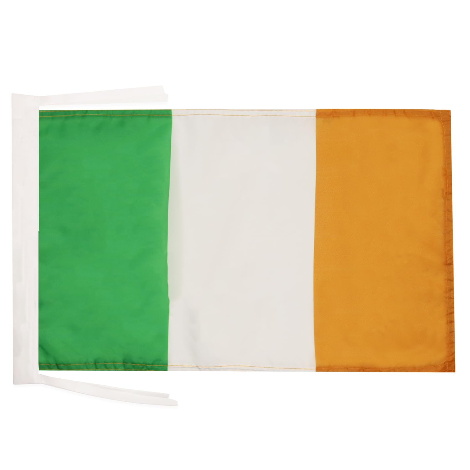 AZ FLAG - Ireland Flag - 18'' x 12'' - 100% Polyester Irish Small Banner with Two Cords - Fade Resistant - Vivid Colors - 18x12 in - 45x30 Cm Ireland 18'' x 12''