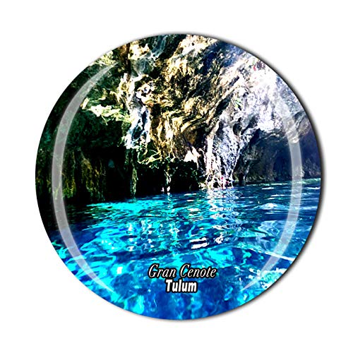 Aimant de réfrigérateur 3D Gran Cenote Tulum Mexique - Souvenir de voyage - Cadeau de décoration pour la maison ou la cuisine Cover