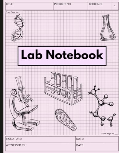 Laboratory Notebook: A Grid Paper Lab Notebook with Numbered and Pages Grid Layout for Research, Data, and Experiments, 120 pages, 8.5 x 11 in