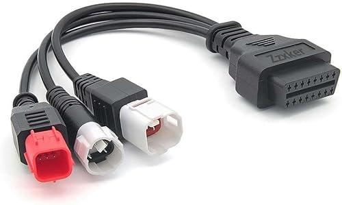 3-in-1 OBD2 Adapter Cable,16 pin to 6 pin 4 pin
