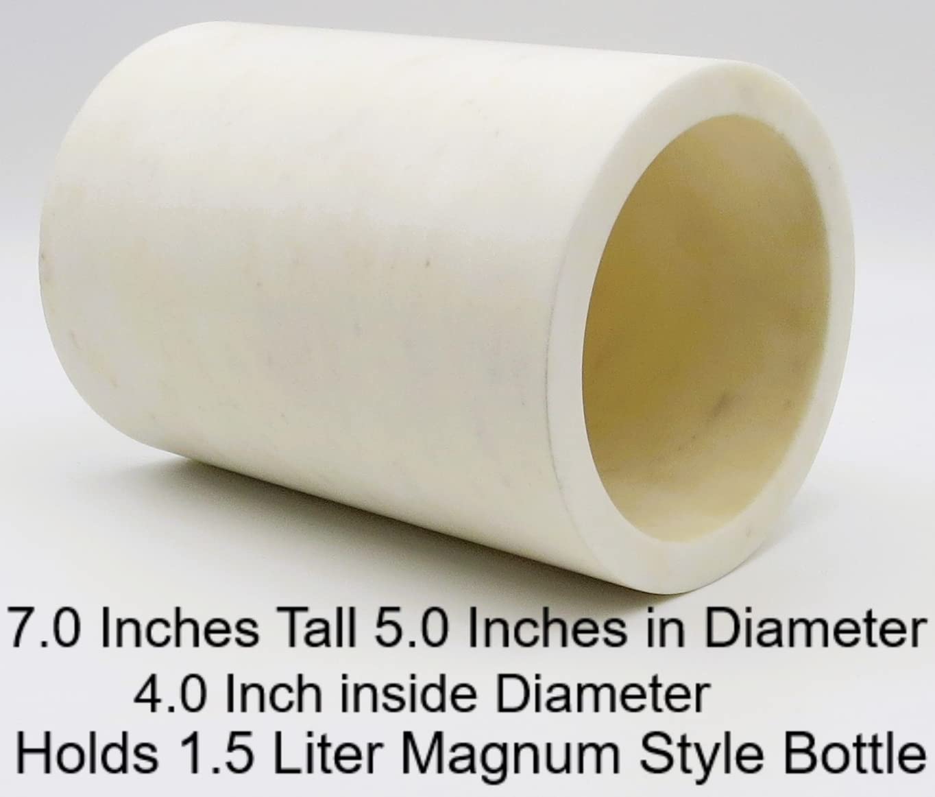 UniDeco Gifts for Wine Lovers - 7 Inch 1.45 Liter Cool White Kitchen Utensil Holder for Countertop - Marble Flower Vase Ice Bucket - Vino Bottle Chiller – Champagne Coolers Sleeve Insulator